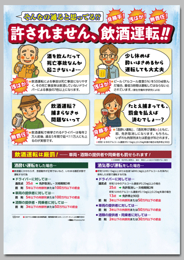 そんなの通ると思ってる !? 許されません、飲酒運転 !!