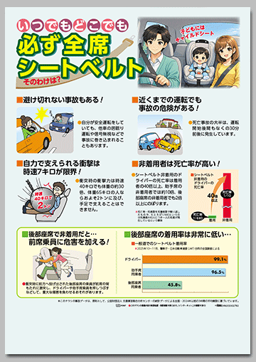 いつでもどこでも必ず全席シートベルト