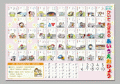 こうつうあんぜん
かいて　おぼえる　あいうえおひょう （九九･漢字付き）