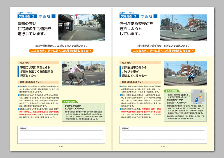 危険予知トレーニングDVD
「交通KYT」を活用し、危険予知能力を高める！Part２
