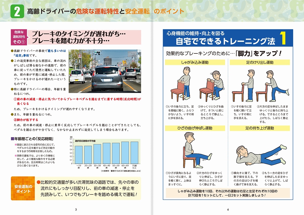 心身機能の低下による危険な運転を防ぐために…
無理せず 焦らず 安全運転！