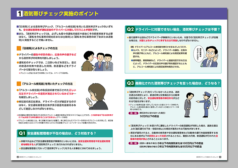 酒気帯びチェックを適切に行いましょう！