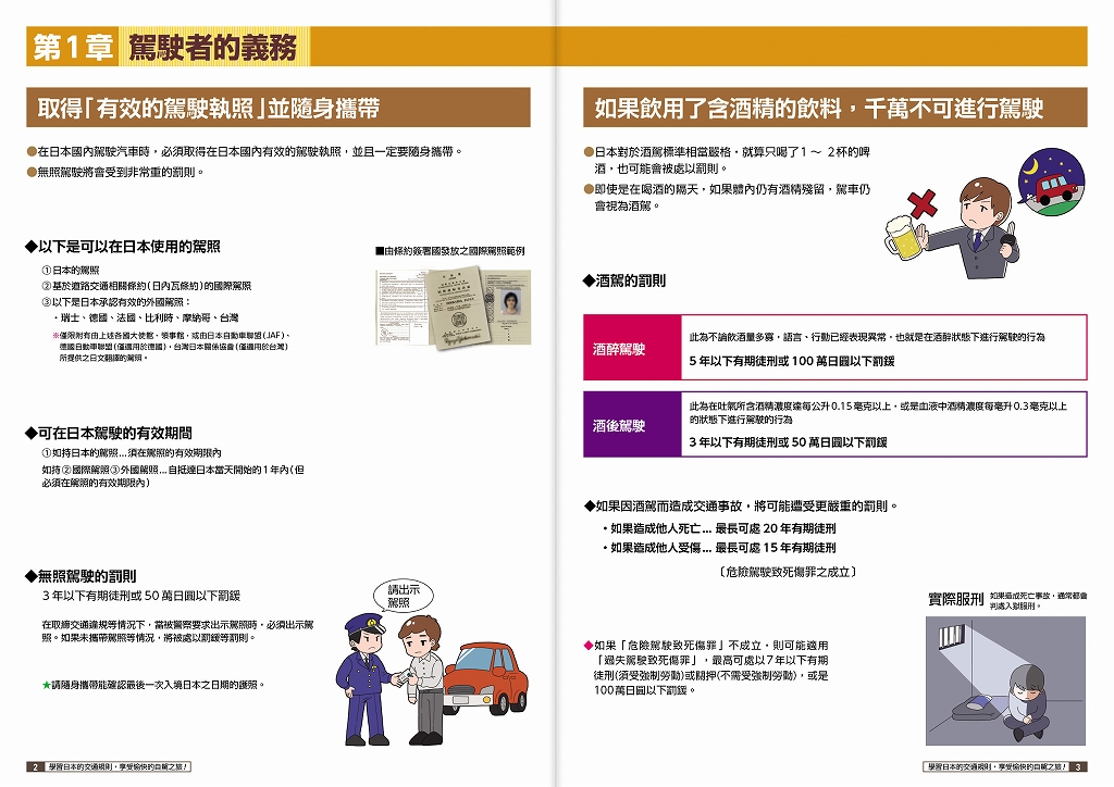 〈訪日外国人向け〉
日本の交通ルールを学んで、快適なドライブを！ 【中国語(繁体字)版】